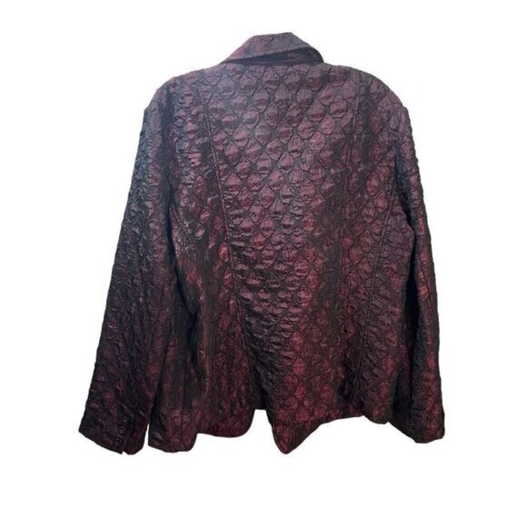 Croft and Barrow Textured Taffeta Blazer Coat‎ XL - Picture 2 of 5